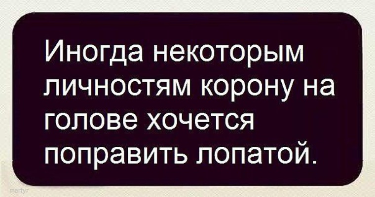 Некоторым людям корону на голове хочется поправить лопатой картинка