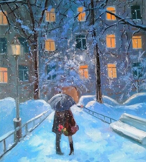 За окном стояла зима